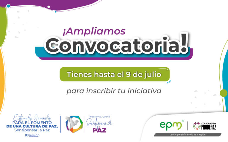 Ampliamos el plazo para la Convocatoria de Estímulos Juveniles Sentipensar la Paz
