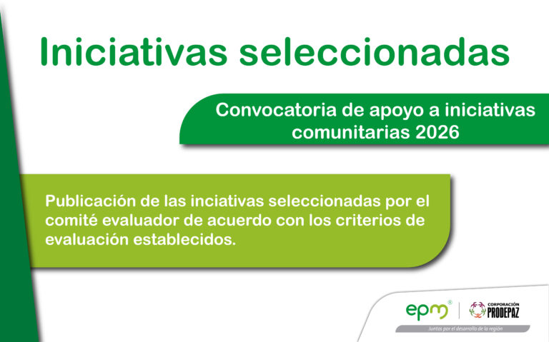 Iniciativas Seleccionadas de la Convocatoria para el Apoyo a Iniciativas Comunitarias 2026